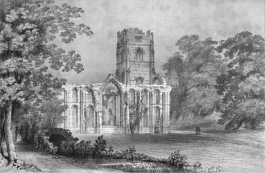 Abbazia di Fountains, 1840