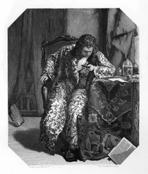 Antoni van Leeuwenhoek, scienziato olandese del XVII secolo e pioniere della microscopia, c1870