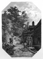 Jacob van Ruysdael, pittore paesaggista olandese del XVII secolo, c1870