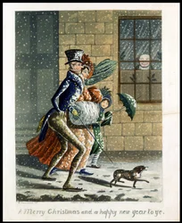 Un Buon Natale e Felice Anno Nuovo, cartolina di Natale vittoriana