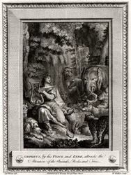 Orfeo, con la sua voce e la sua lira, attira l