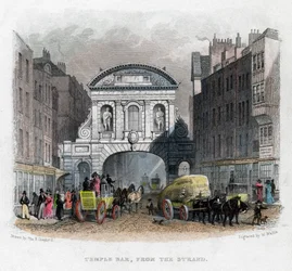 Temple Bar, dallo Strand, Londra, 1829