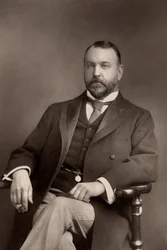 Sydney Grundy (1848-1914) drammaturgo e avvocato inglese. Autore di numerose opere teatrali, principalmente commedie e farse (woodburytype)