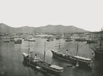 Veduta generale del porto, Palermo, Sicilia, Italia, 1895