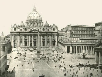 Basilica di San Pietro e il Vaticano, Roma, Italia, 1895