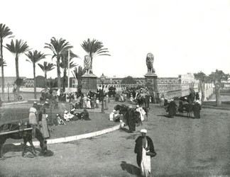 Il ponte Kasr-el-nil, Il Cairo, Egitto, 1895