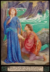 Aurelio e Dorigen (matita e acquerello)