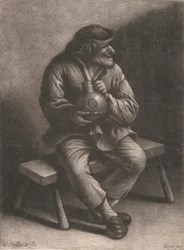 Uomo con una brocca