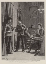 Tommy Atkins in Egitto, mostrando il suo pass