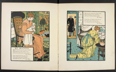 Una madre con il suo bambino.
Illustrazione per la storia, 