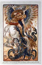 Bellerofonte uccide la Chimera, c. 1900