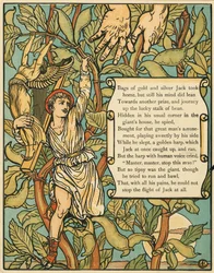 Jack scende dal fagiolo magico da Jack e il fagiolo magico pub. 1875