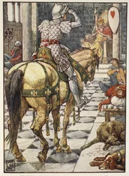 Percival ottiene lo scudo del cuore battente, da 