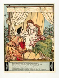Il principe sveglia la Bella, da Il libro delle fiabe di Barbablù, pub. 1879