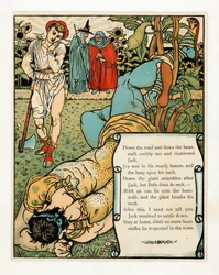 Il gigante si rompe il collo, dal libro illustrato di Barbablù