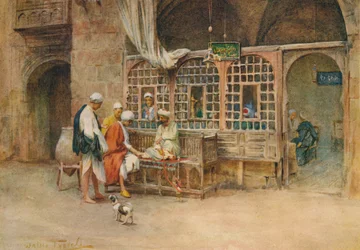 Un Caffè del Cairo, c1905, 1912