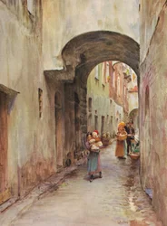 Un vicolo a Noli, c1910