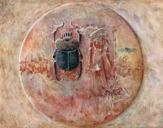 Khnum, Kepr, Ra, nella tomba di Seti I a Tebe (litografia a colori)