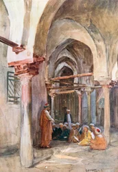 Moschea di Sakhlun a Rosetta (litografia a colori)