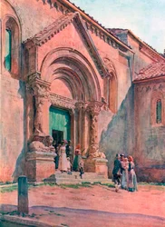 Il portico della Pieve di San Quirico d