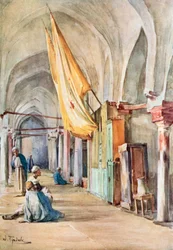 Il santuario di Sakhlun, Rosetta (litografia a colori)