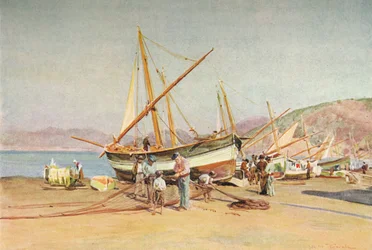 La spiaggia di Sestri Levante, c1910, 1912
