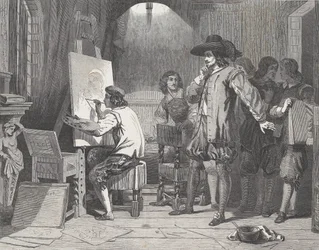 Sebastian Gomez scoperto dal suo maestro Murillo al lavoro, da Illustrated L...