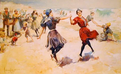 Divertimento sulla spiaggia, c.1897