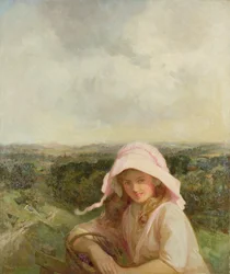 Ragazza in un paesaggio