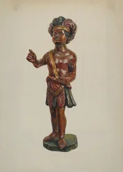 Indiano del negozio di sigari, c. 1940