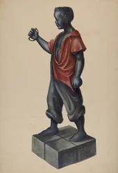 Palo per legare i cavalli, c. 1937