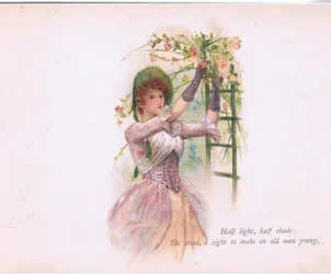 Mezza luce, mezza ombra, illustrazione da Tennyson Pictures pubblicato da E P Dutton & Co, ca. 1900