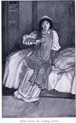 Giulietta beve la pozione del sonno