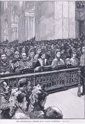 Il servizio di ringraziamento nella Cattedrale di San Paolo 1871 d.C.