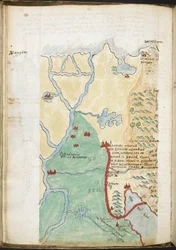 Mappa del Nord Africa, da un taccuino comprendente una gazzetta storica, liste di biblioteche, ecc.; c.1606-08