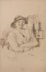 Pollo, 1914 circa (Matita, penna e inchiostro seppia su carta)