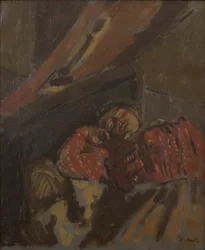 Camicetta a motivi rossi, 1907 circa (olio su tela)