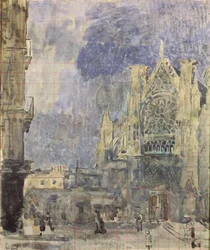 Facciata di San Giacomo, Dieppe, c.1899