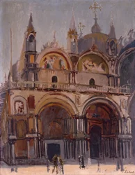 Veduta di Piazza San Marco e della Basilica, 1901 circa (olio su tela)
