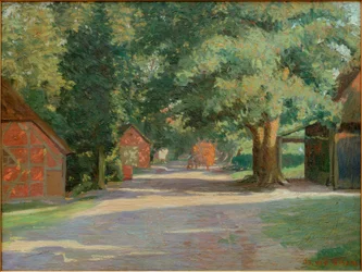 Strada di villaggio estiva