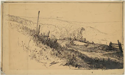 Una strada nelle colline vicino a Dordrecht