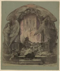 Progetto per una decorazione murale dipinta