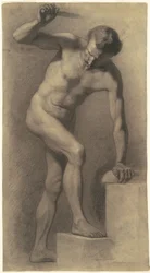 Nudo maschile sui gradini