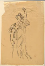Studio di Figura con Braccio Alzato
