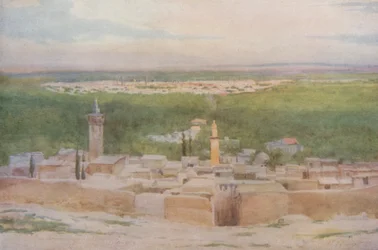 Damasco da Salahiyeh: tramonto sulla città