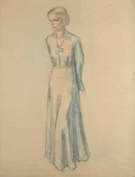 Ritratto di ragazza, a figura intera