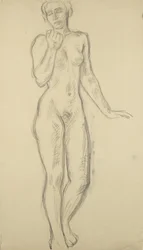 Nudo femminile in piedi