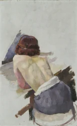 Nudo femminile di schiena