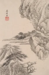 Paesaggio nello stile di vari vecchi maestri: Paesaggio dopo Wang Meng (1308)