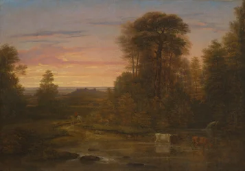 Un paesaggio dopo il tramonto